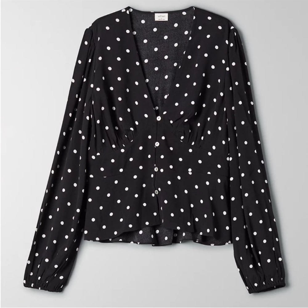 Wilfred Polka Dot Prairie Blouse - Picture 4 of 9